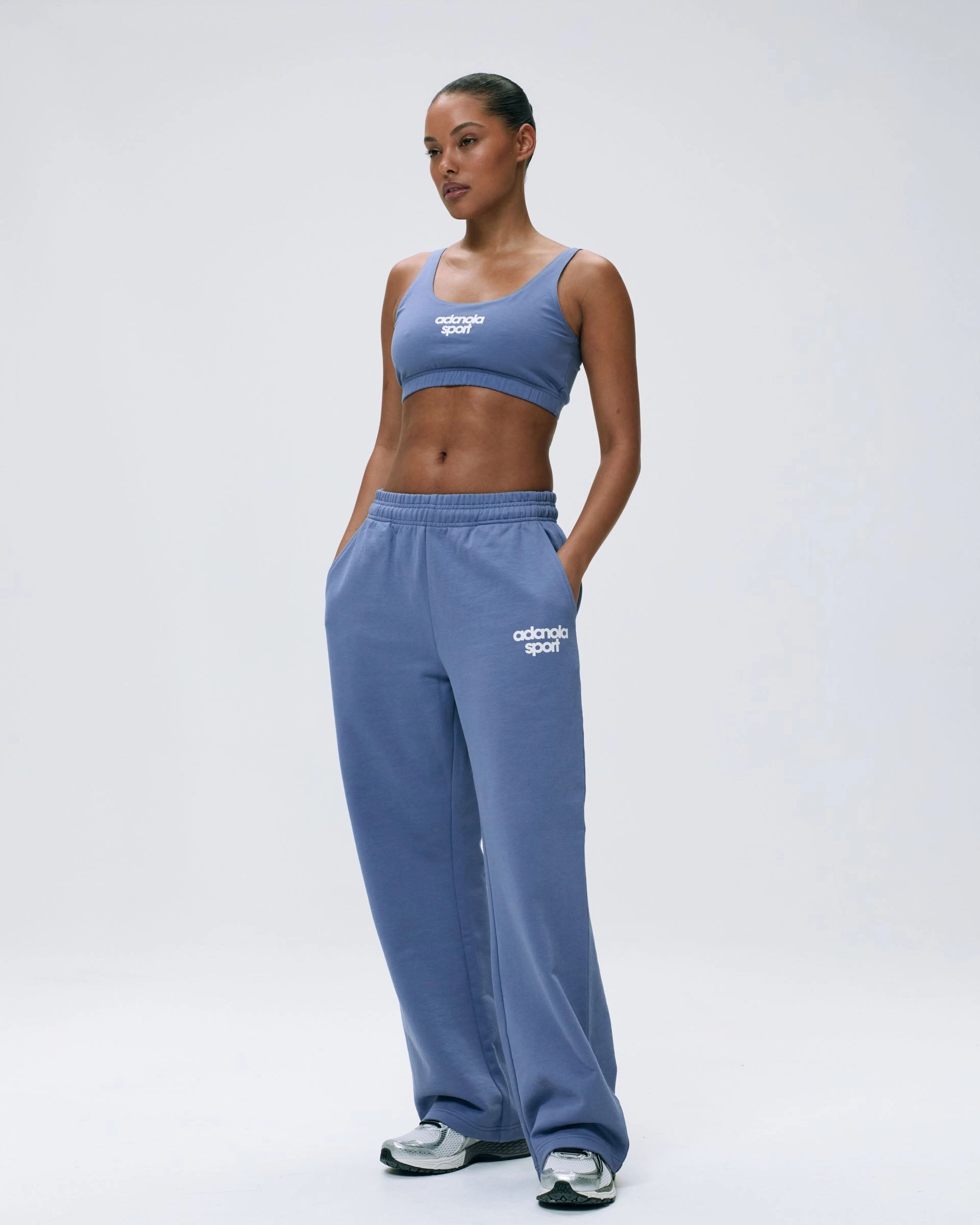 AS Bold Straight Leg Sweatpants - Vintage Blue/Marshmallow White