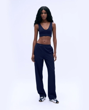 Branded Waistband Pant - Navy Blue