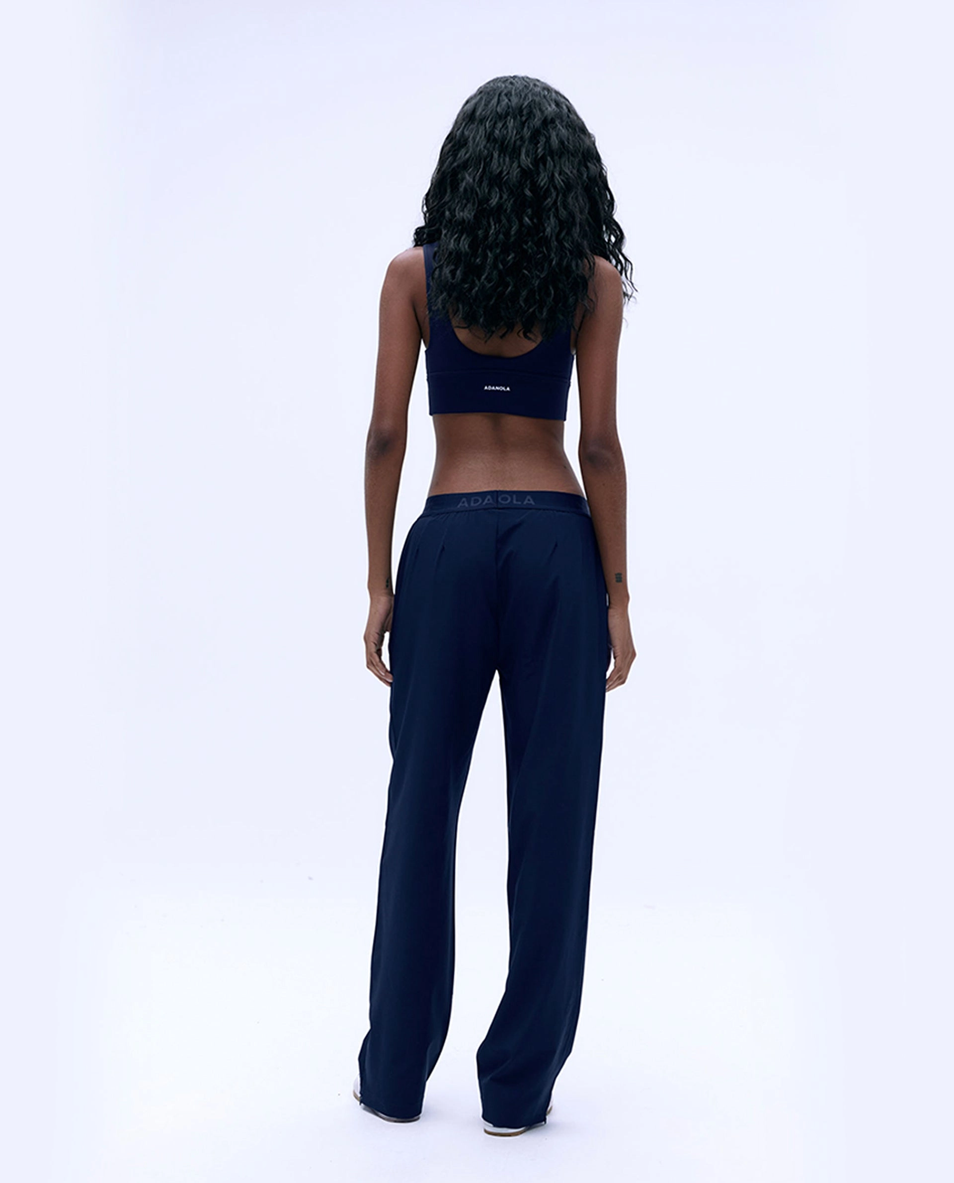 Branded Waistband Pant - Navy Blue