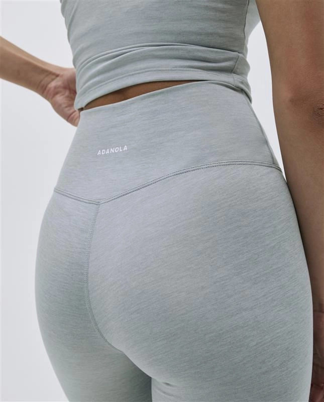 Brushed Crop Shorts - Light Grey Melange
