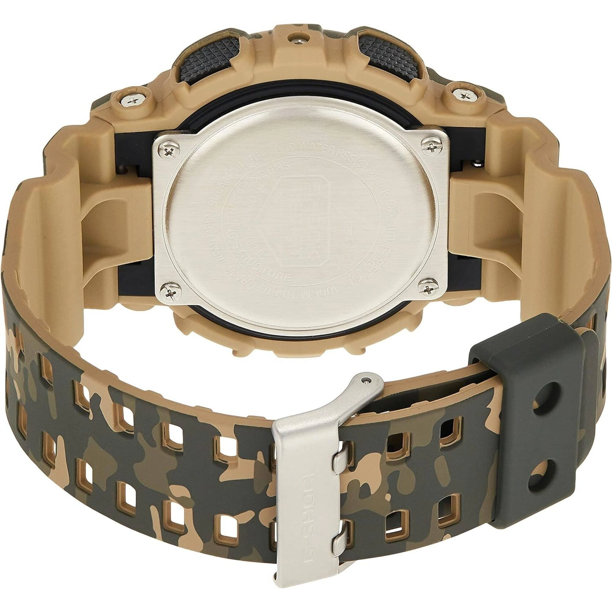 Casio Men's Watch - G-Shock Analog-Digital Dial Camouflage Strap | GA-100CM-5ACR