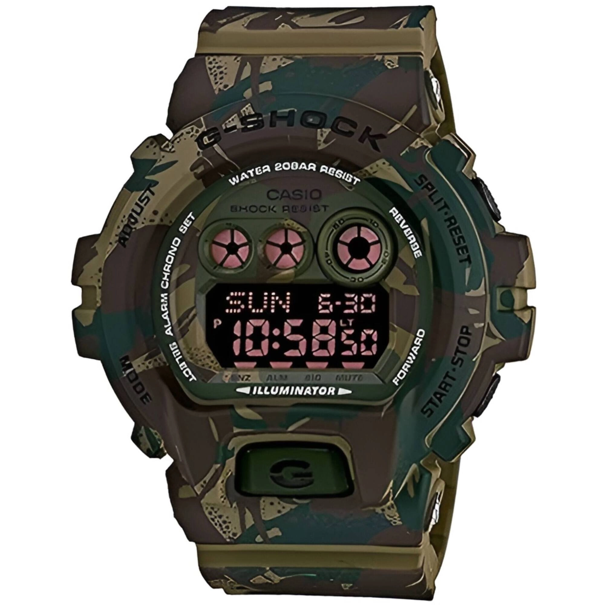 Casio Men's Watch - G-Shock Chrono Camouflage Dial Resin Strap Digital | GDX6900MC-3