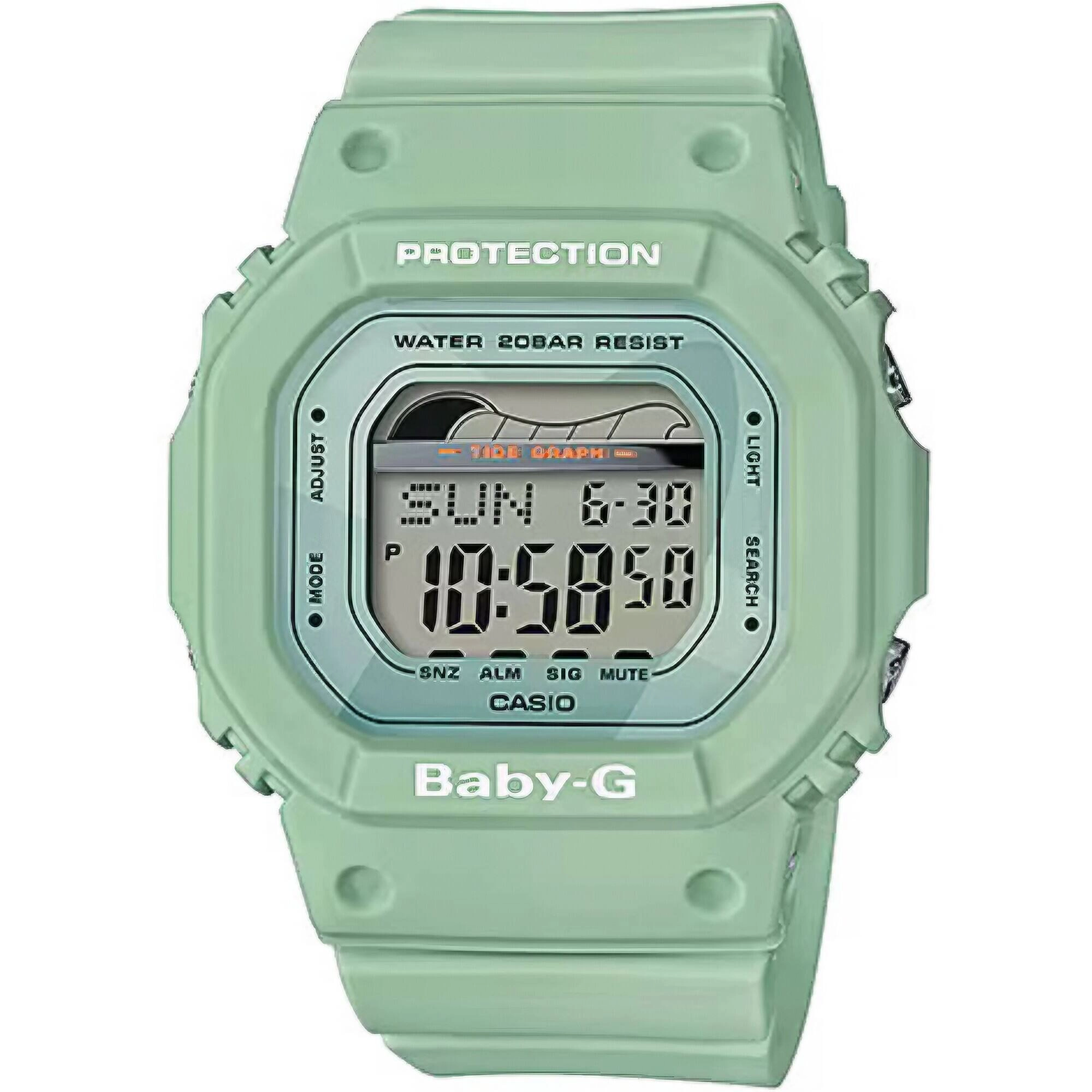Casio Women's Watch - Baby-G World Time Green Resin Strap Digital Dial | BLX560-3