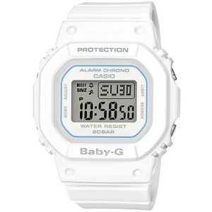 Casio Women's Watch - Baby-G World Time Grey Digi Dial White Resin Strap | BGD560-7