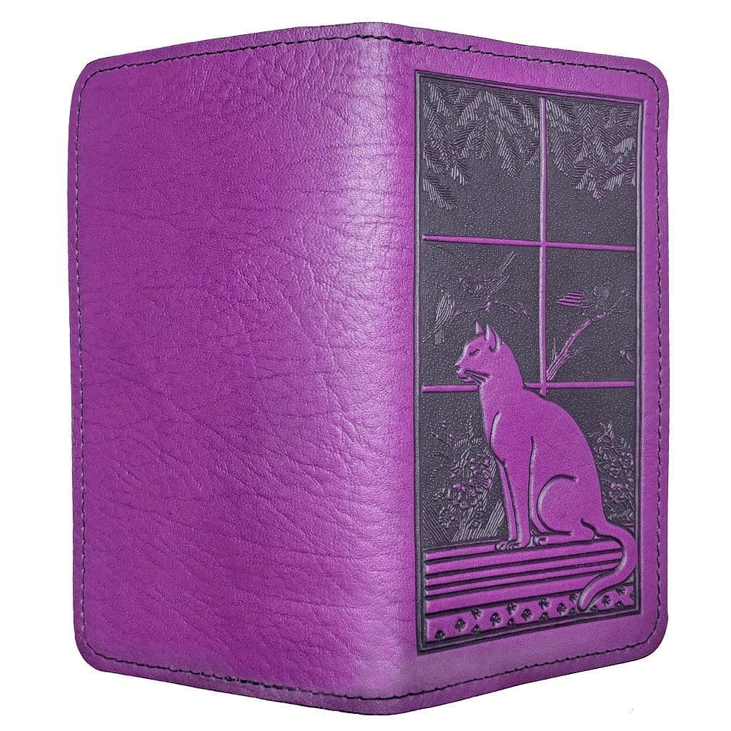 Checkbook Cover, Cat in Window
