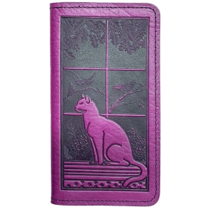 Checkbook Cover, Cat in Window