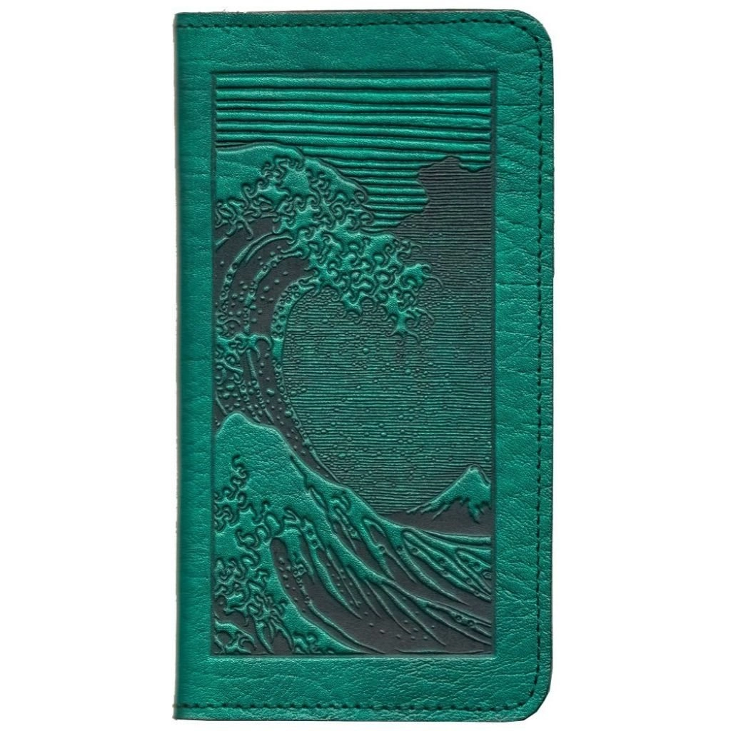 Checkbook Cover, Hokusai Wave