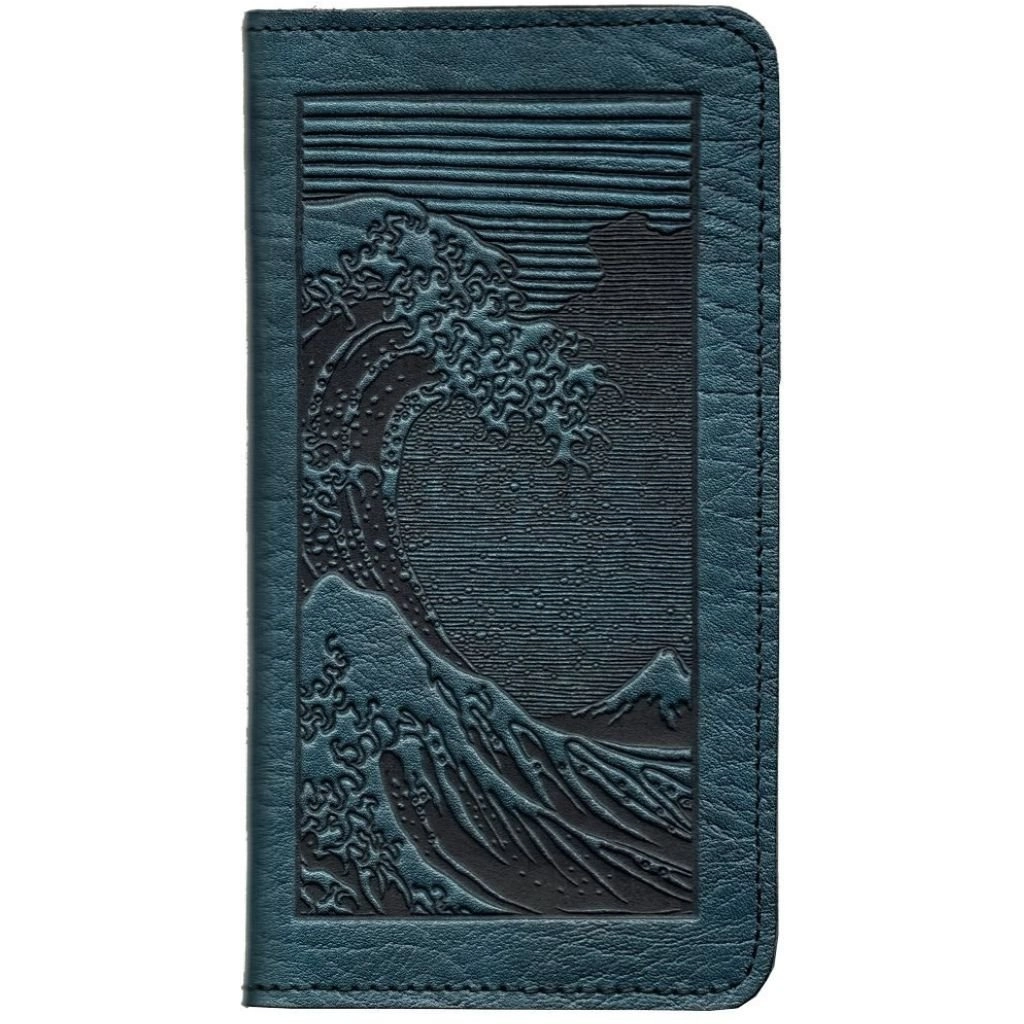 Checkbook Cover, Hokusai Wave