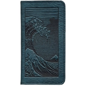 Checkbook Cover, Hokusai Wave
