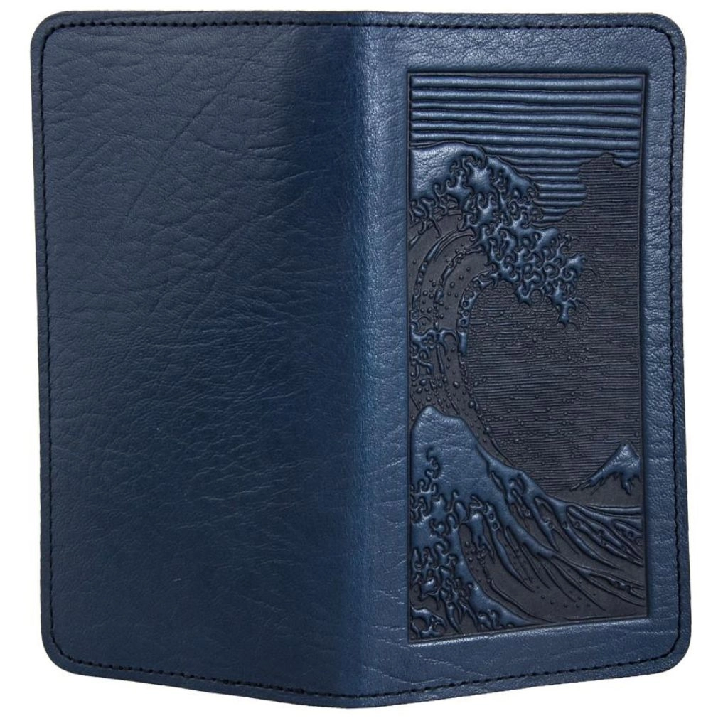 Checkbook Cover, Hokusai Wave
