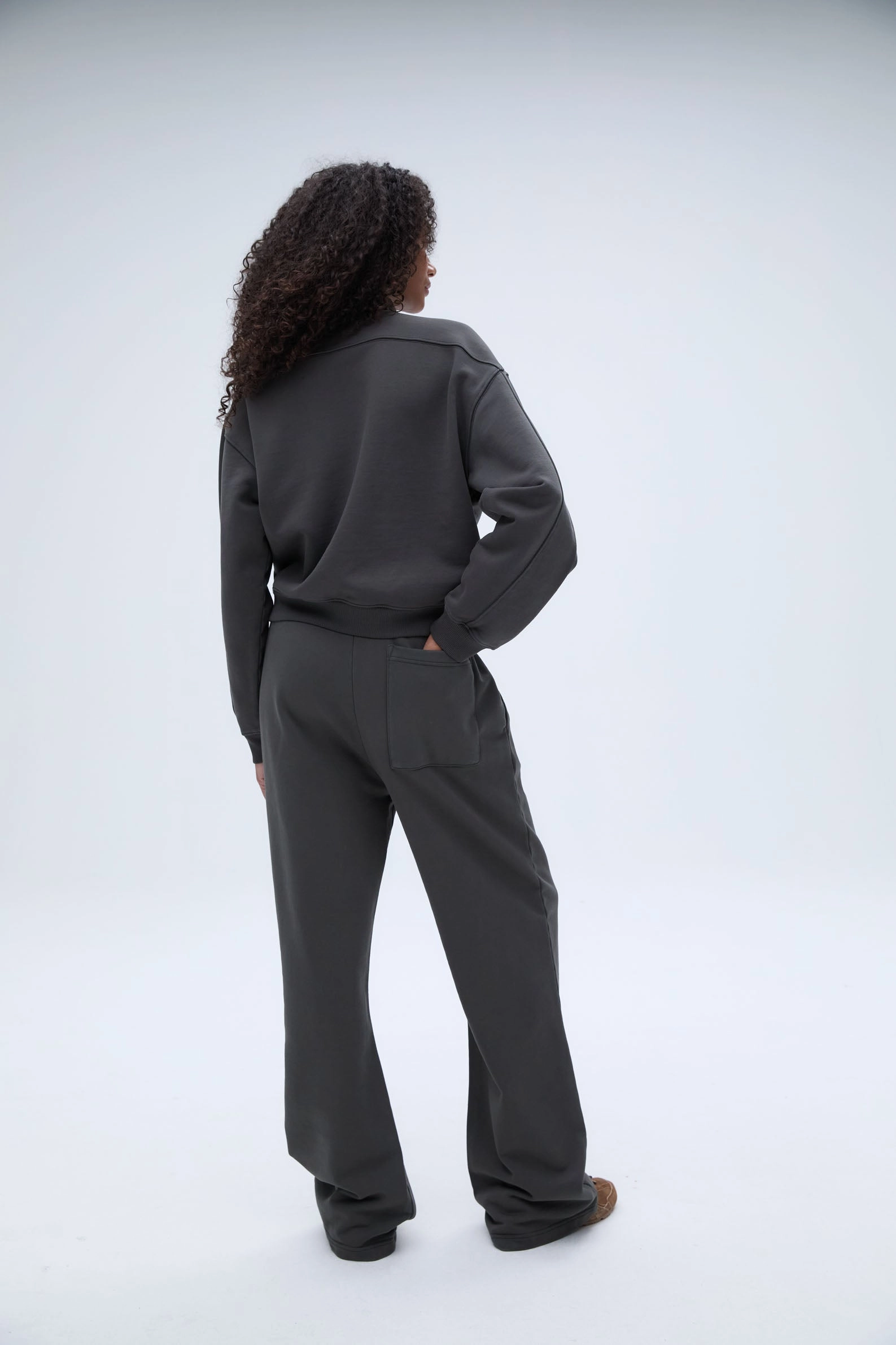 Classics Straight Leg Sweatpants - Charcoal Grey/Blush Pink