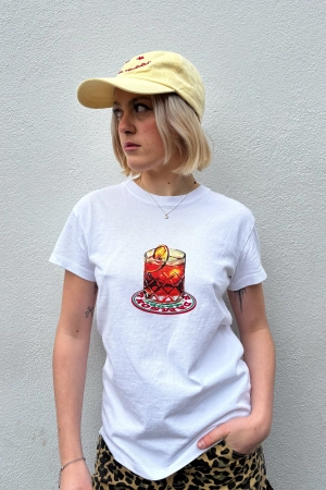 Damson Madder Negroni White Shrunken Tee