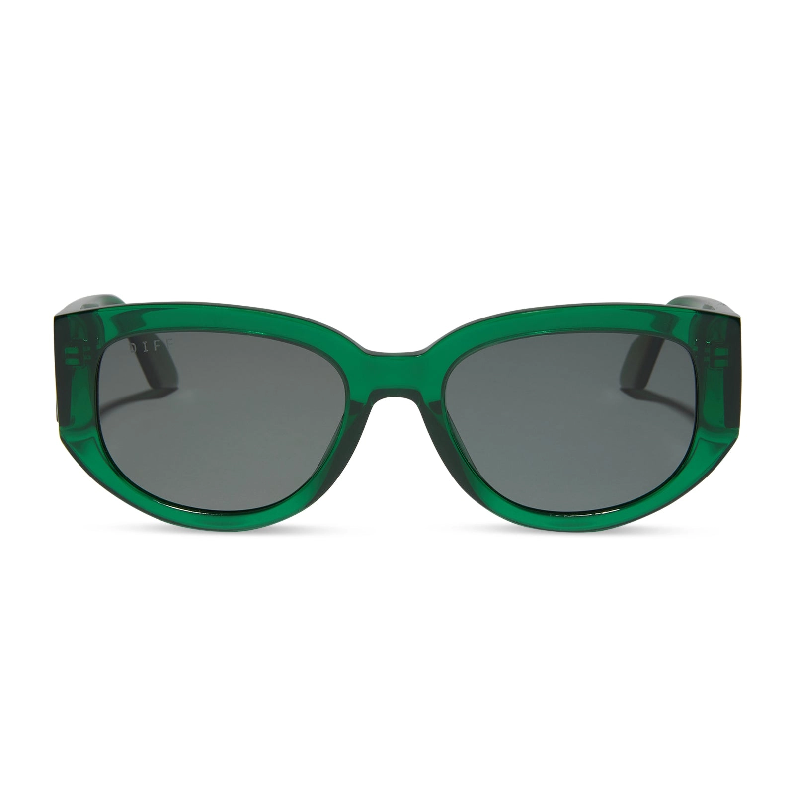 DREW - PALM GREEN CRYSTAL   GREY   POLARIZED SUNGLASSES