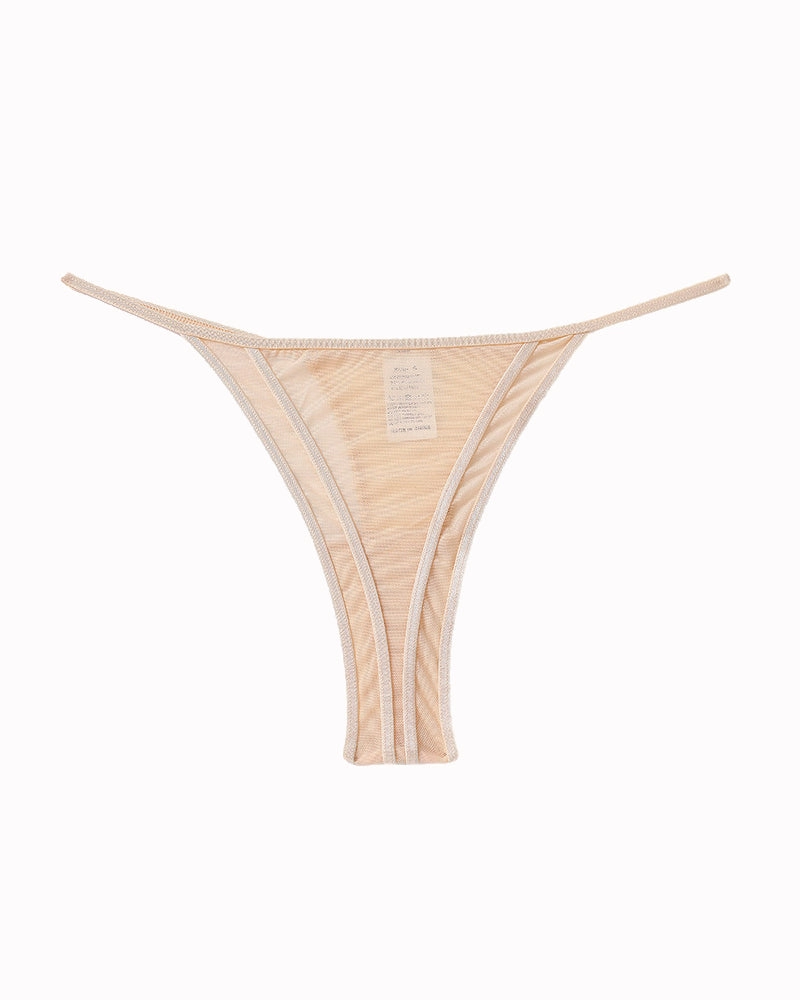 Embroidered Sheer Mesh Panties