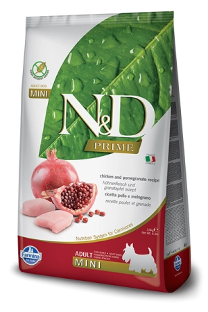 Farmina Natural & Delicious Prime Chicken & Pomegranate Adult Mini Dry Dog Food