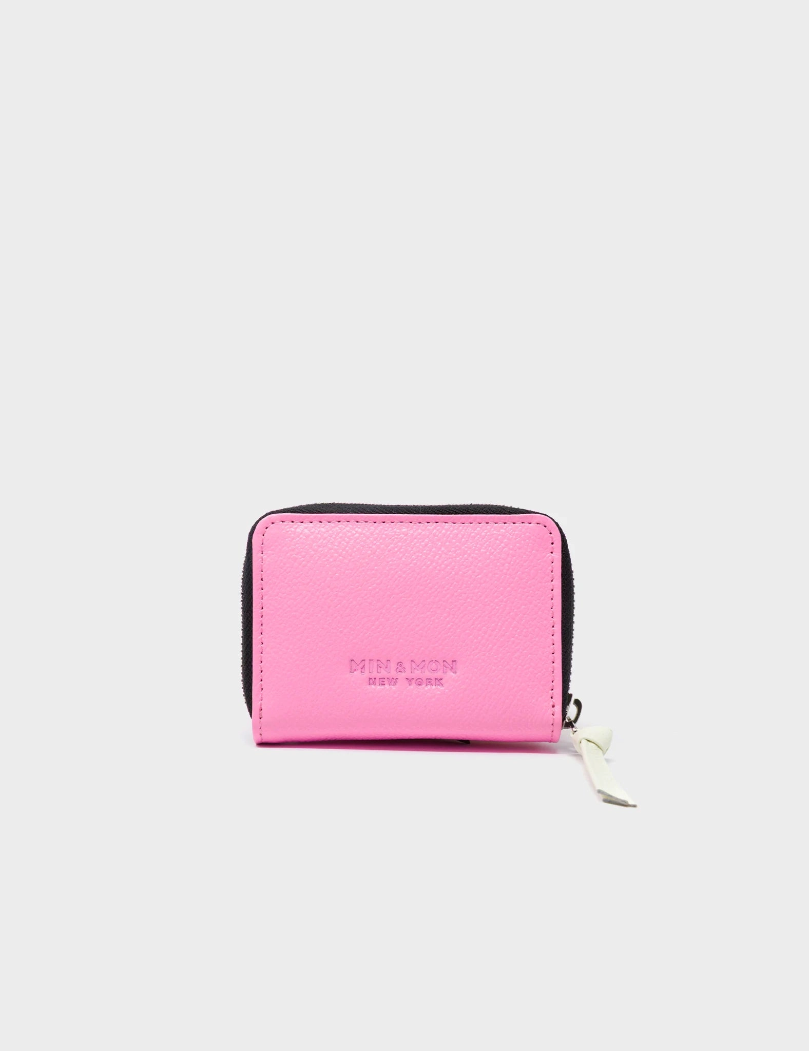 Frodo Bubblegum Pink Leather Zip Around Wallet - Flashie the Cloud Applique