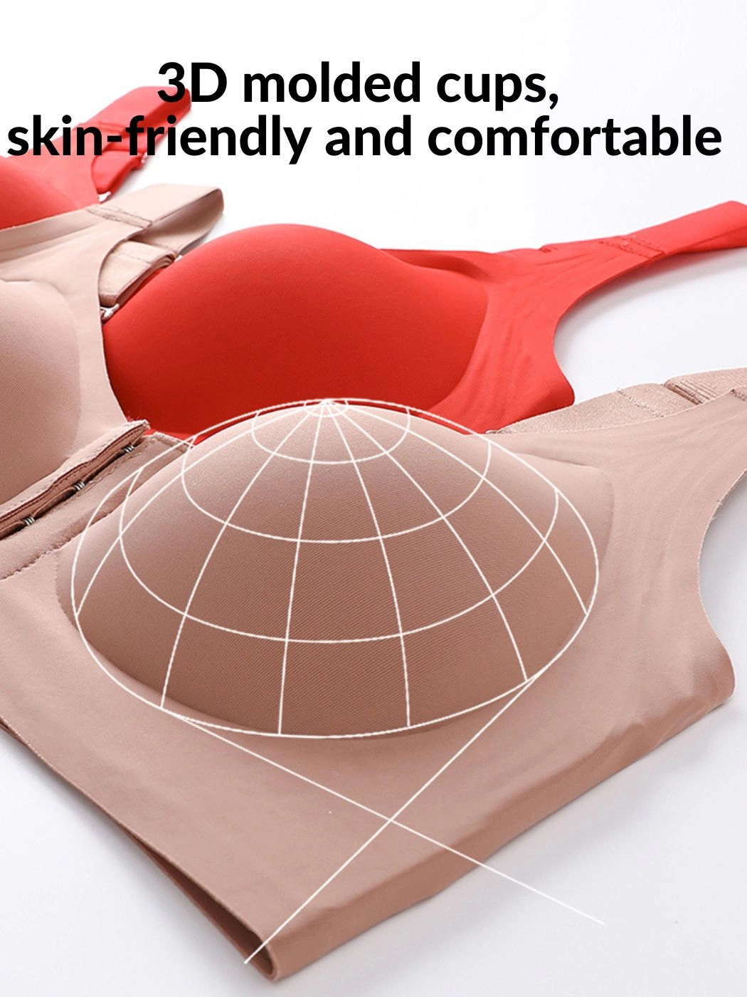 Front Close Bras Wireless Bra Detachable Shoulder Straps