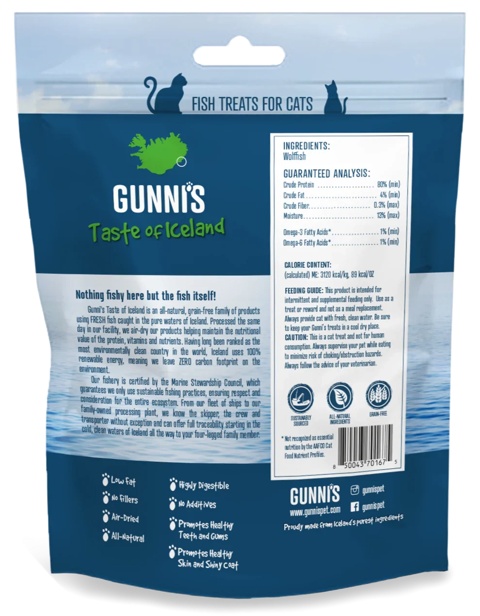 Gunni's Wolffish Mini Morsel  Cat Treats
