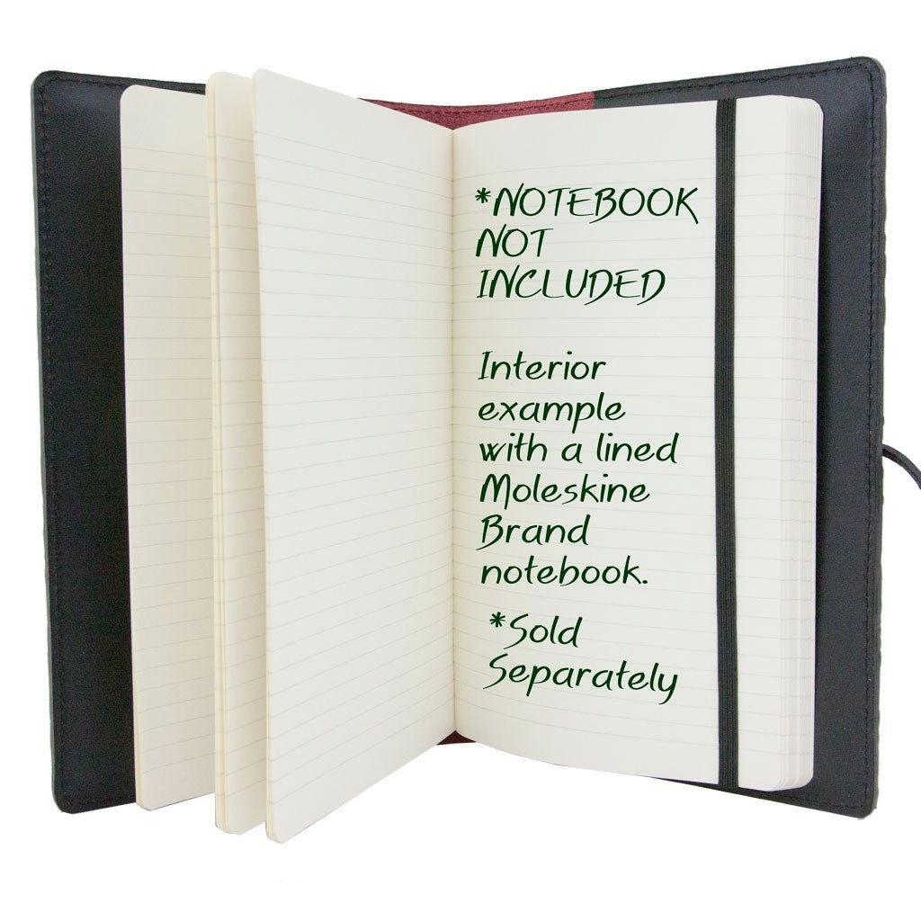 HAPPY EXTRA, Large Leather Refillable Notebook, Flower Fairy