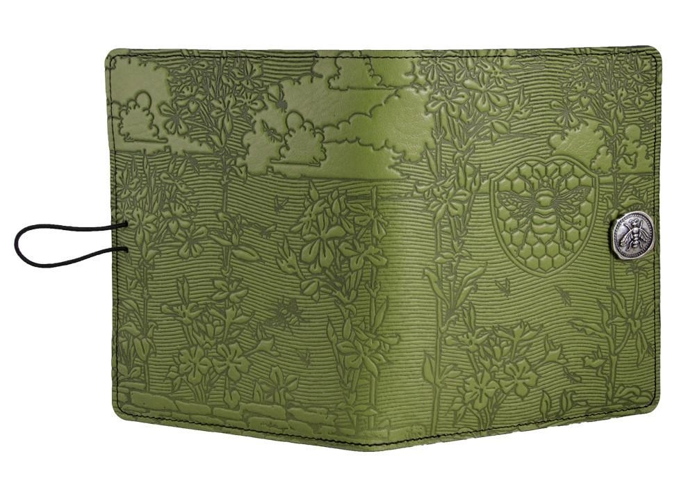 HAPPY EXTRA, Leather Cover for Kindle e-Readers, Bee Garden in Fern