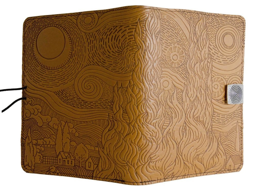 HAPPY EXTRA, Leather Cover for Kindle e-Readers, Van Gogh Sky