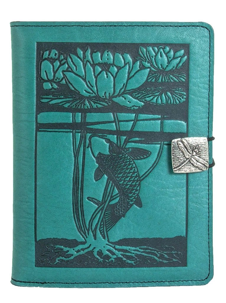 HAPPY EXTRA, Leather Cover for Kindle Paperwhite & Colorsoft, Water Lily Koi