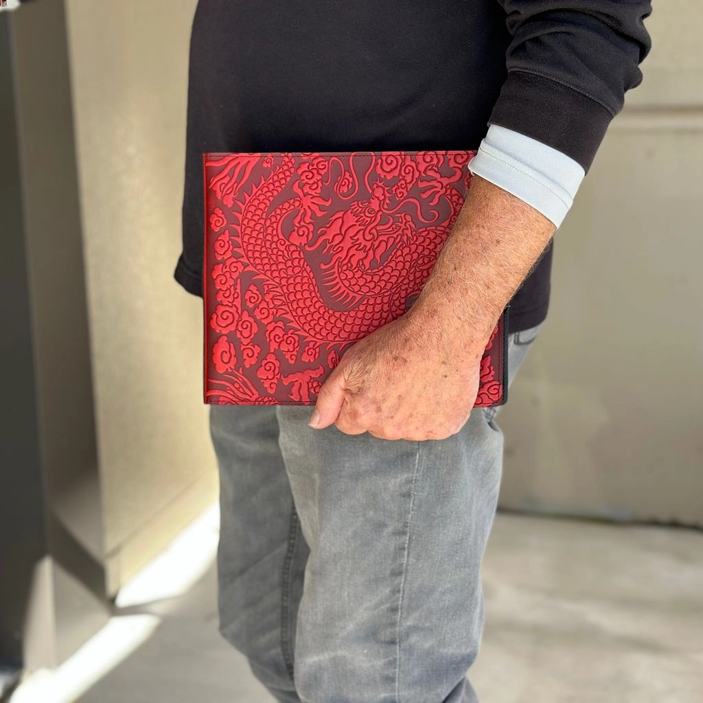 HAPPY EXTRA, Leather Kindle Scribe Cover, Cloud Dragon