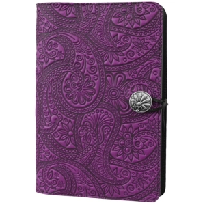 HAPPY EXTRA, Small Leather Refillable Journal, Paisley