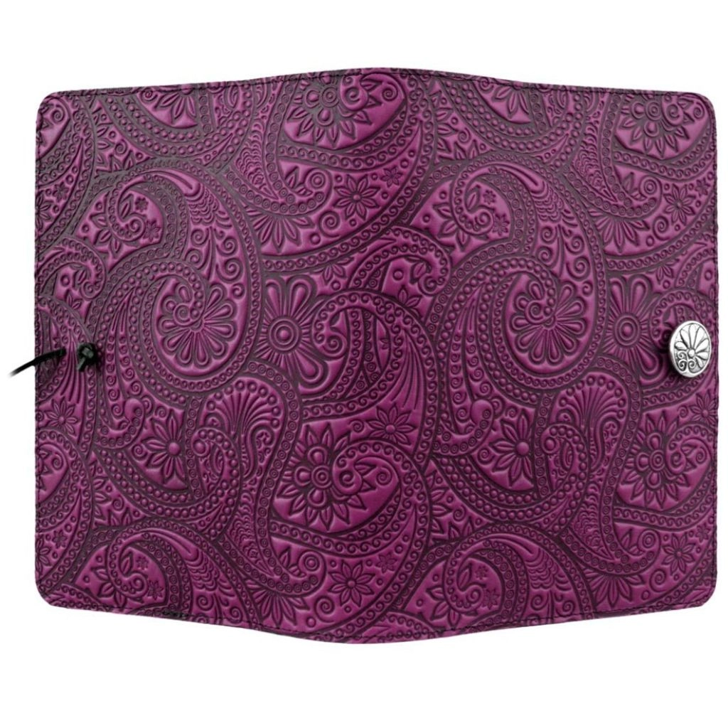 HAPPY EXTRA, Small Leather Refillable Journal, Paisley