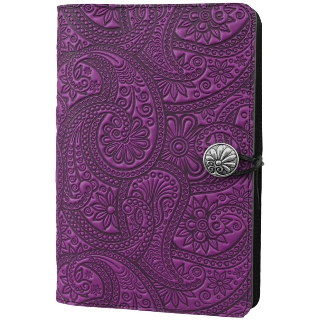 HAPPY EXTRA, Small Leather Refillable Journal, Paisley