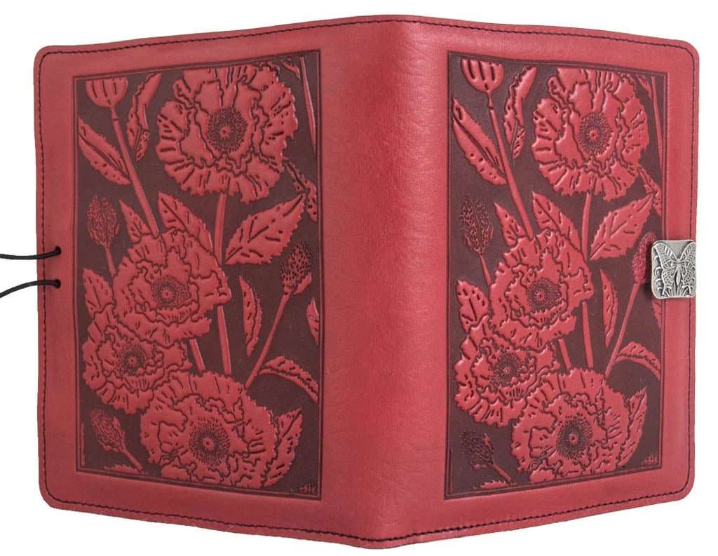 Leather Cover for Kindle e-Readers, Oriental Poppy