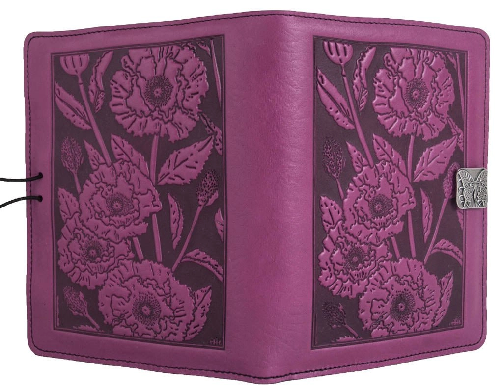 Leather Cover for Kindle e-Readers, Oriental Poppy