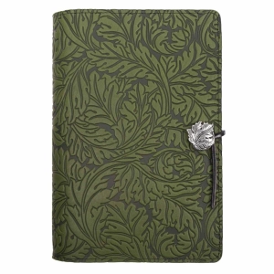 Leather Refillable Journal Notebook, Acanthus Leaf