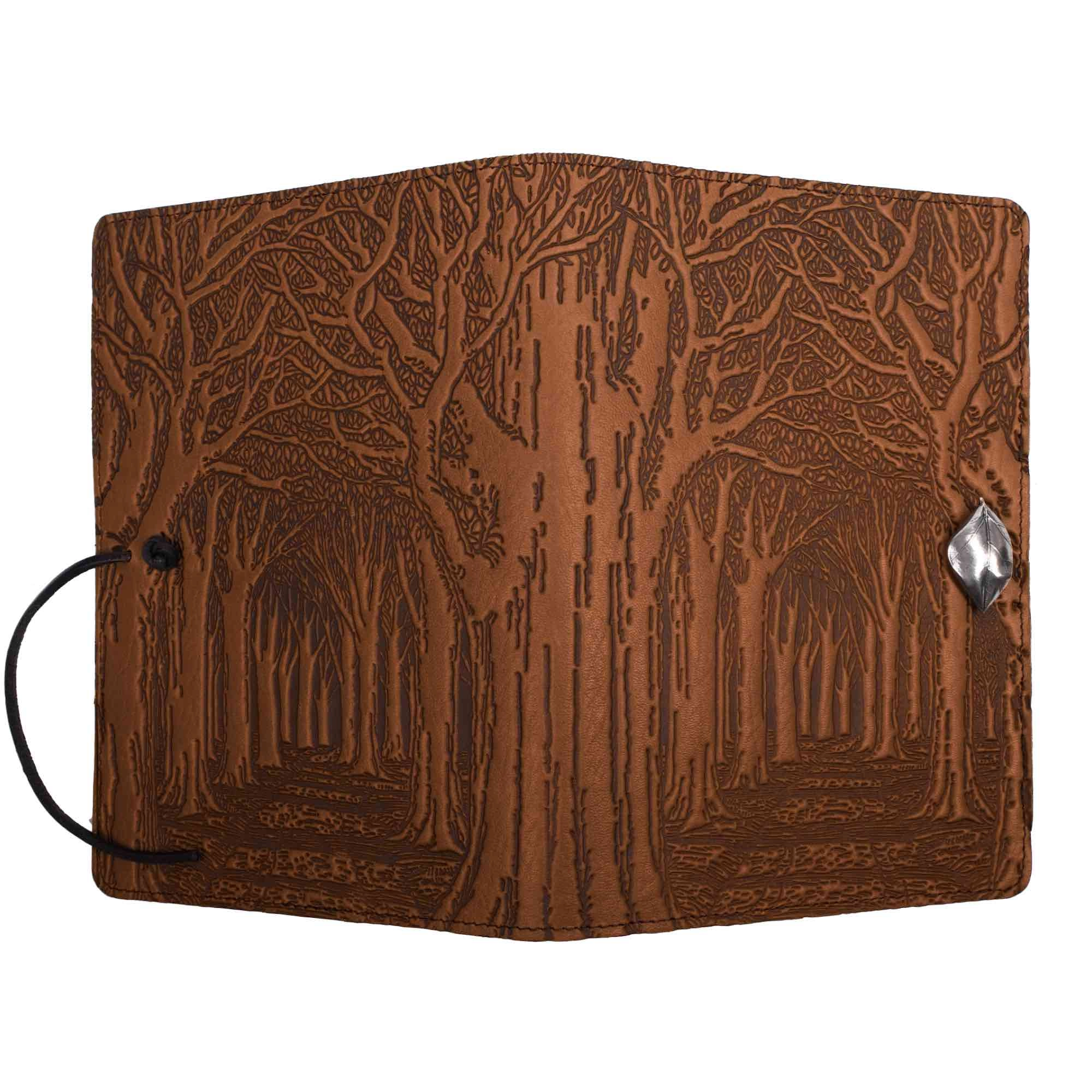 Leather Refillable Journal Notebook, Avenue of Trees