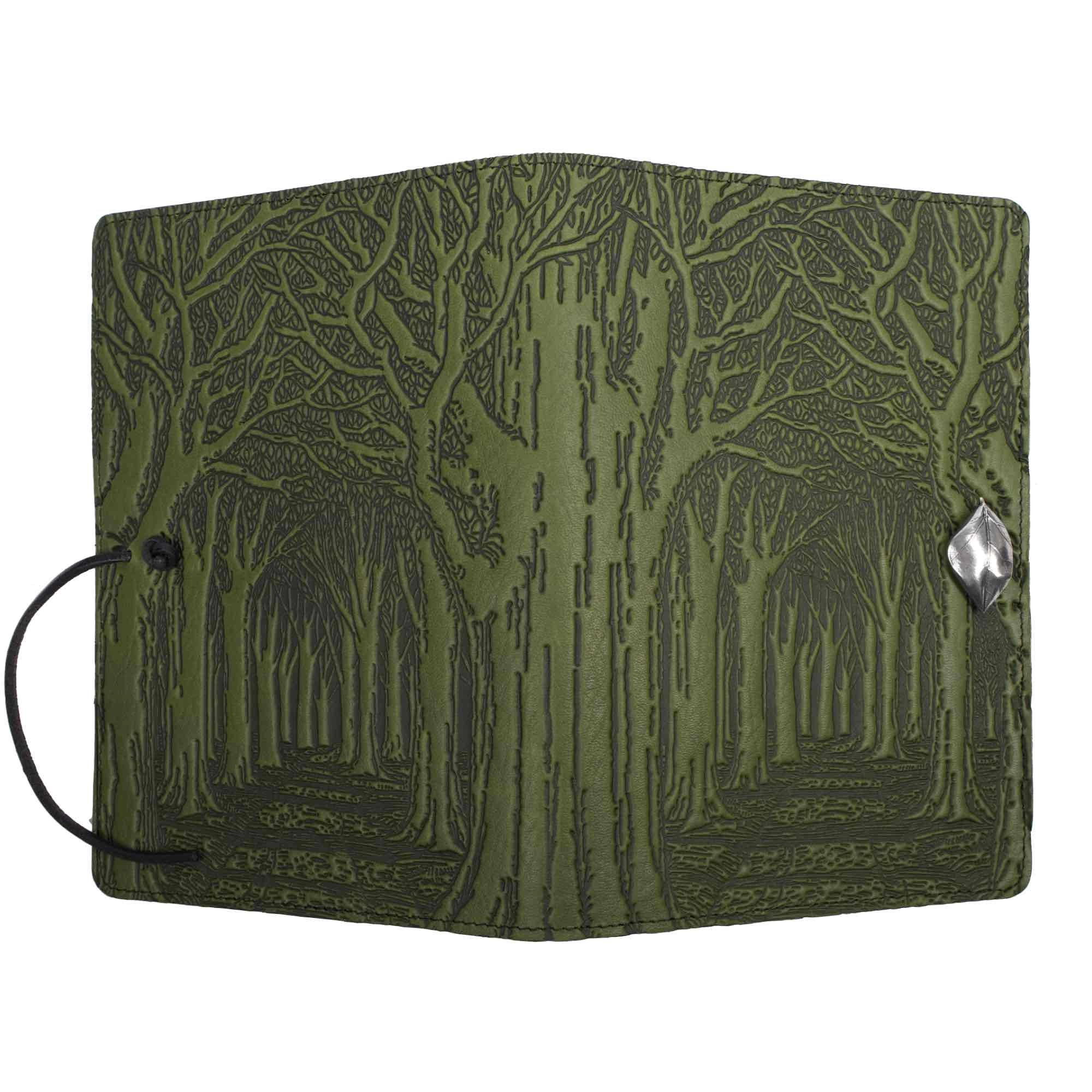 Leather Refillable Journal Notebook, Avenue of Trees
