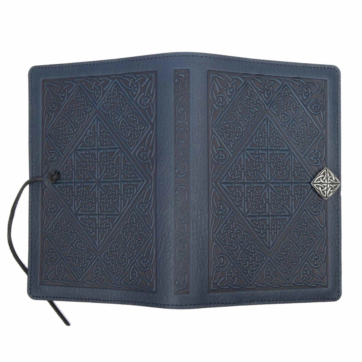 Leather Refillable Journal Notebook, Celtic Diamond