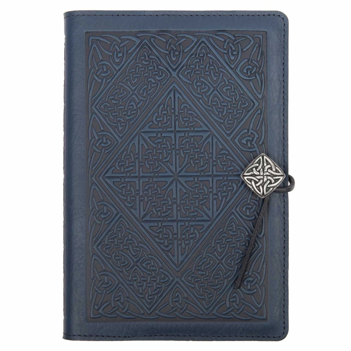 Leather Refillable Journal Notebook, Celtic Diamond