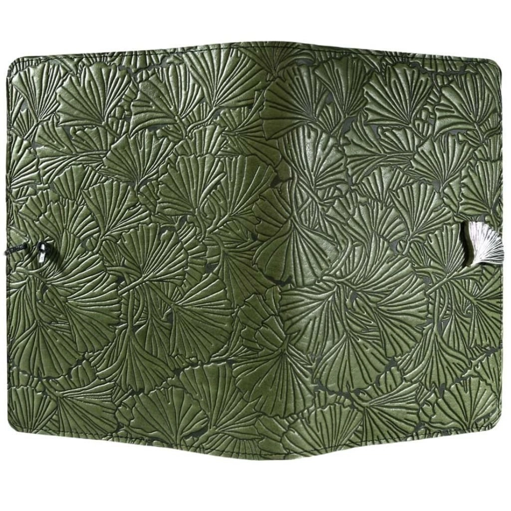 Leather Refillable Journal Notebook, Ginkgo