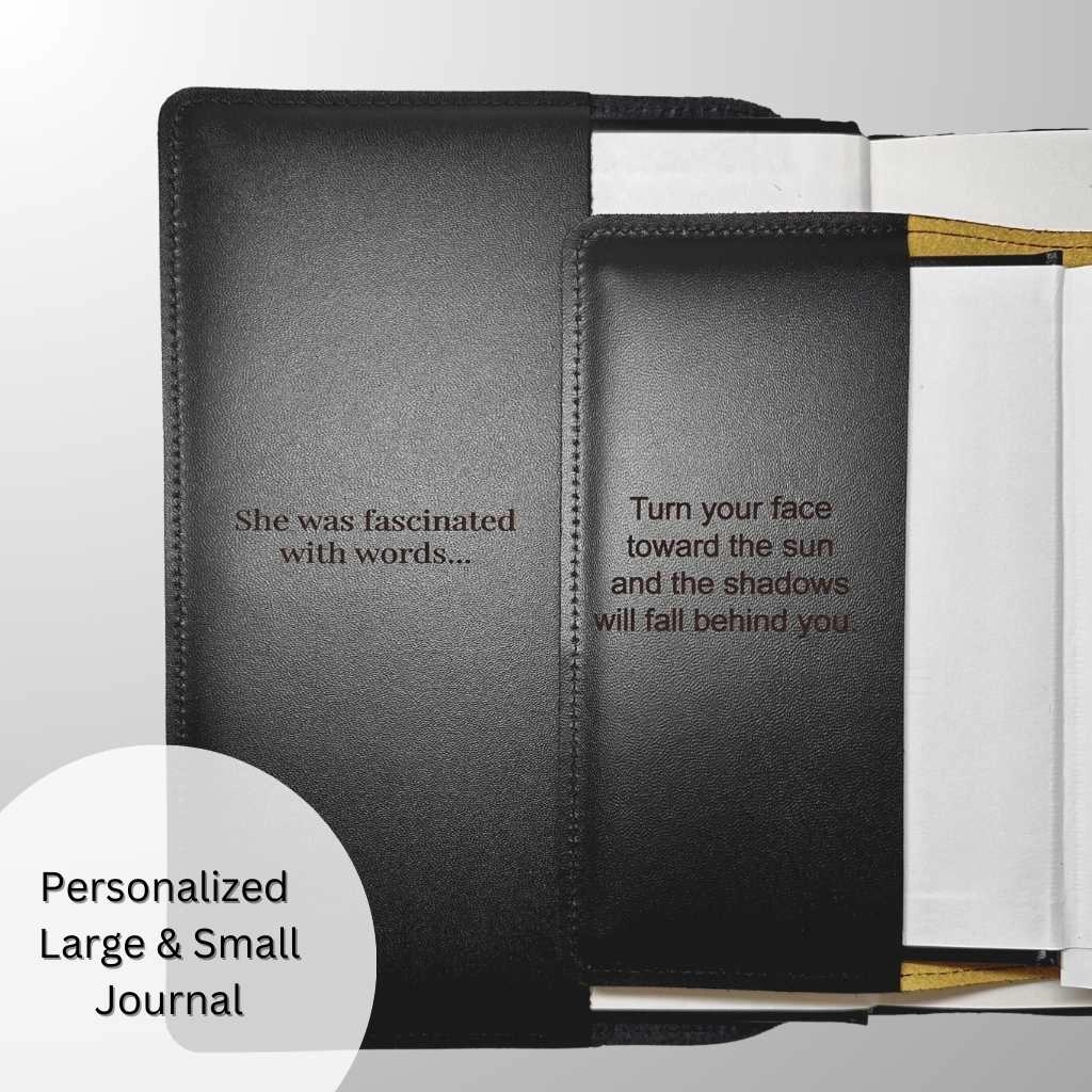 Leather Refillable Journal Notebook, Grapevine