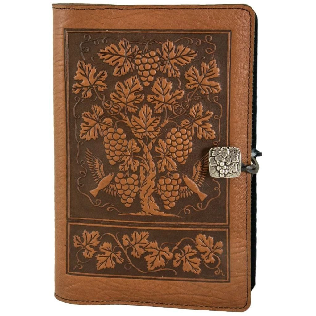 Leather Refillable Journal Notebook, Grapevine