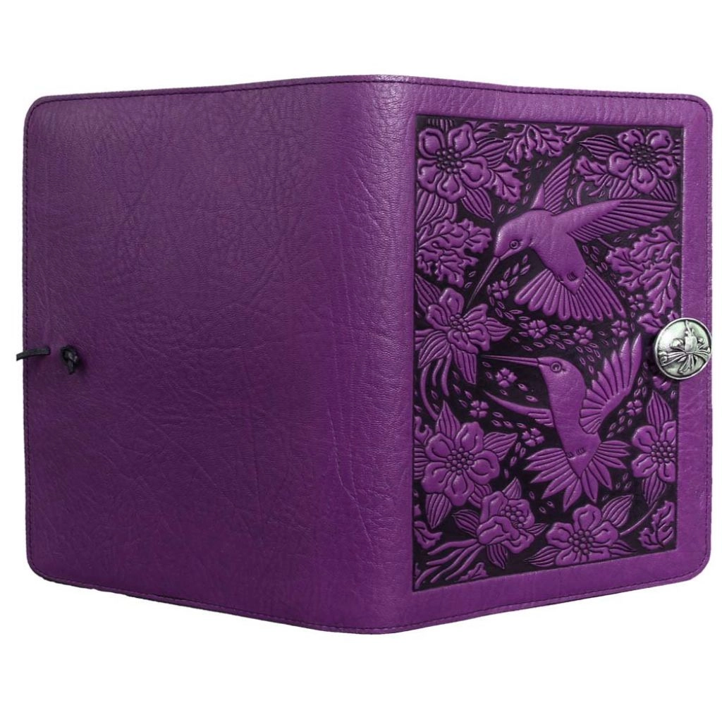 Leather Refillable Journal Notebook, Hummingbird