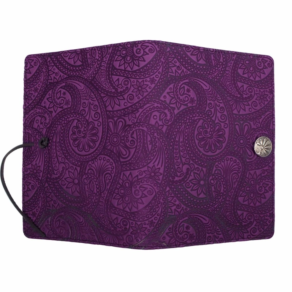 Leather Refillable Journal Notebook, Paisley