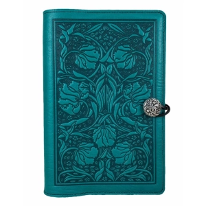 Leather Refillable Journal Notebook, William Morris Tulips