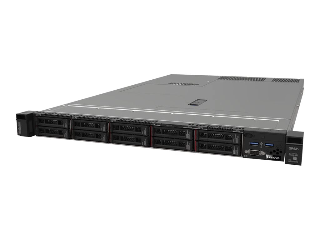 Lenovo ThinkSystem SR635 7Y99 - Server - rack-mountable - 1U - 1-way - 1 x EPYC 7502P / up to 3.35 GHz - RAM 32 GB - no HDD - 7Y99A017NA