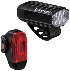 Lezyne Micro Drive 800  / KTV Drive  Headlight and Taillight Set, Black