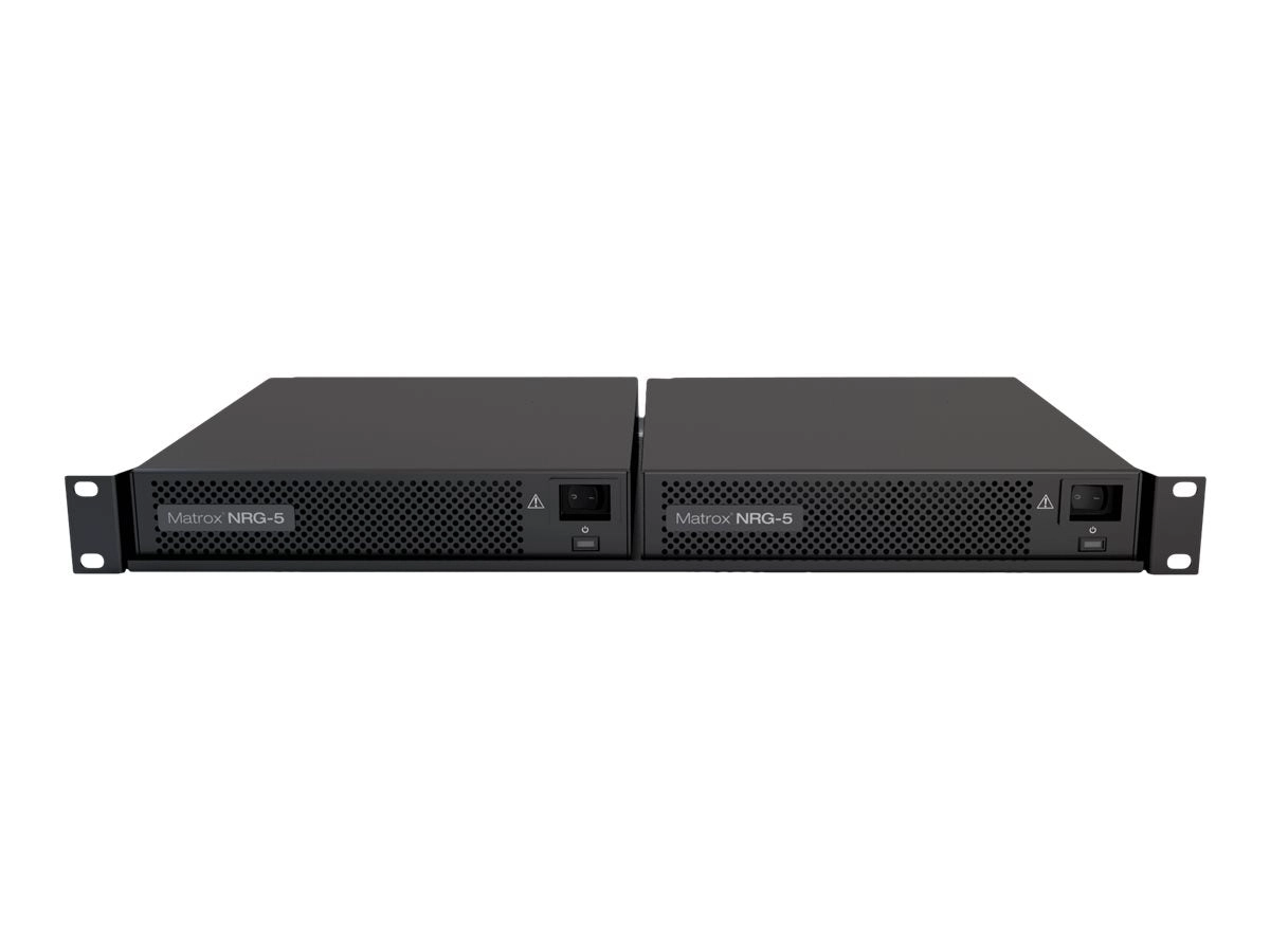 Matrox NRG Redundant Power Supply Unit - Power enclosure (rack-mountable) - AC 100-240 V - Ethernet 10/100 - 1U NRG-5-2DB