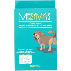 Messy Mutts Tie Up Handle Poop Bags Blue Dog Waste Management