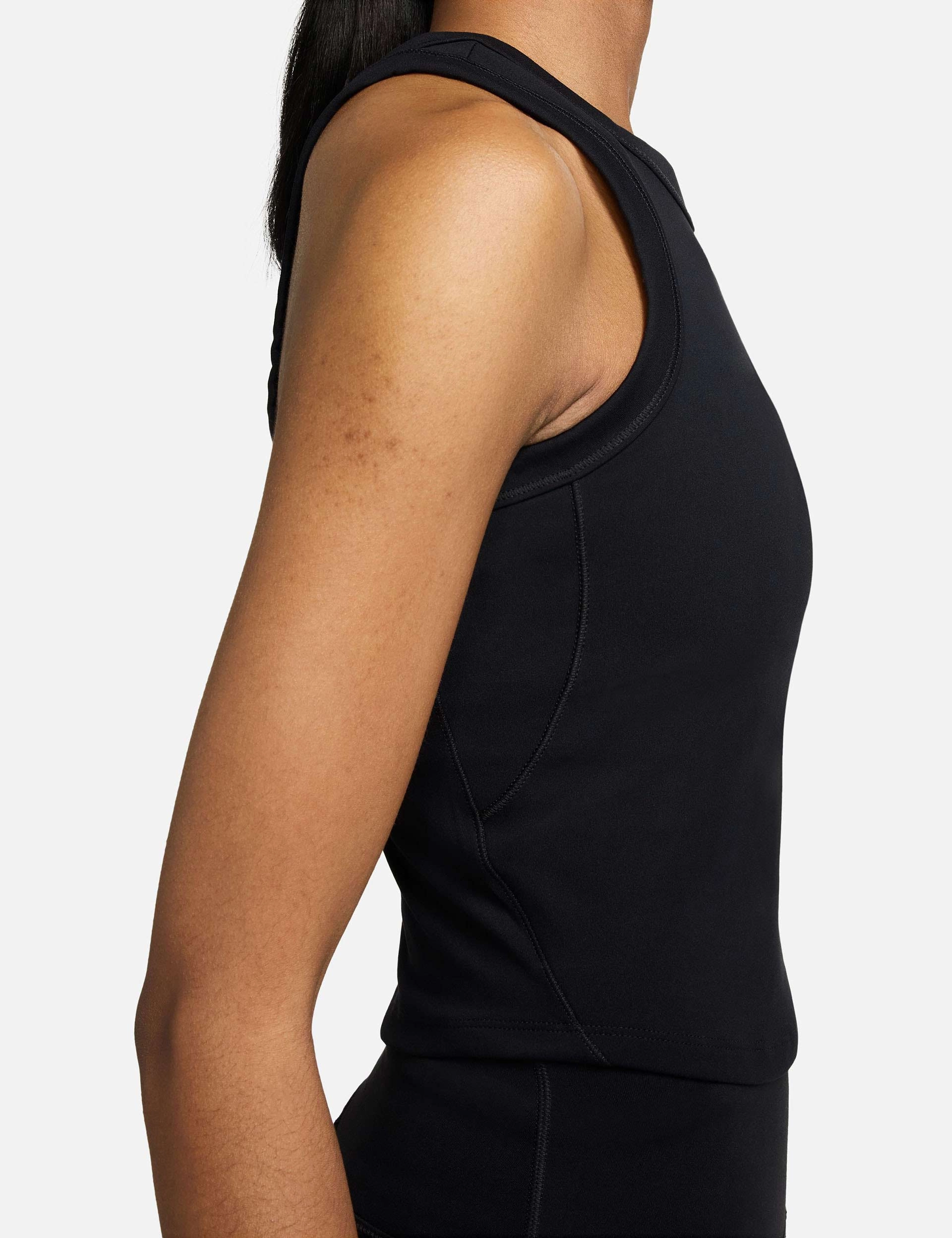 One Fitted Dri-FIT Cropped Tank Top - Black