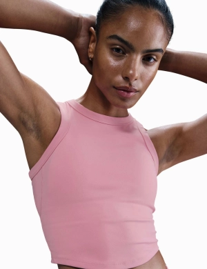 One Fitted Dri-FIT Cropped Tank Top - Elemental Pink/Black