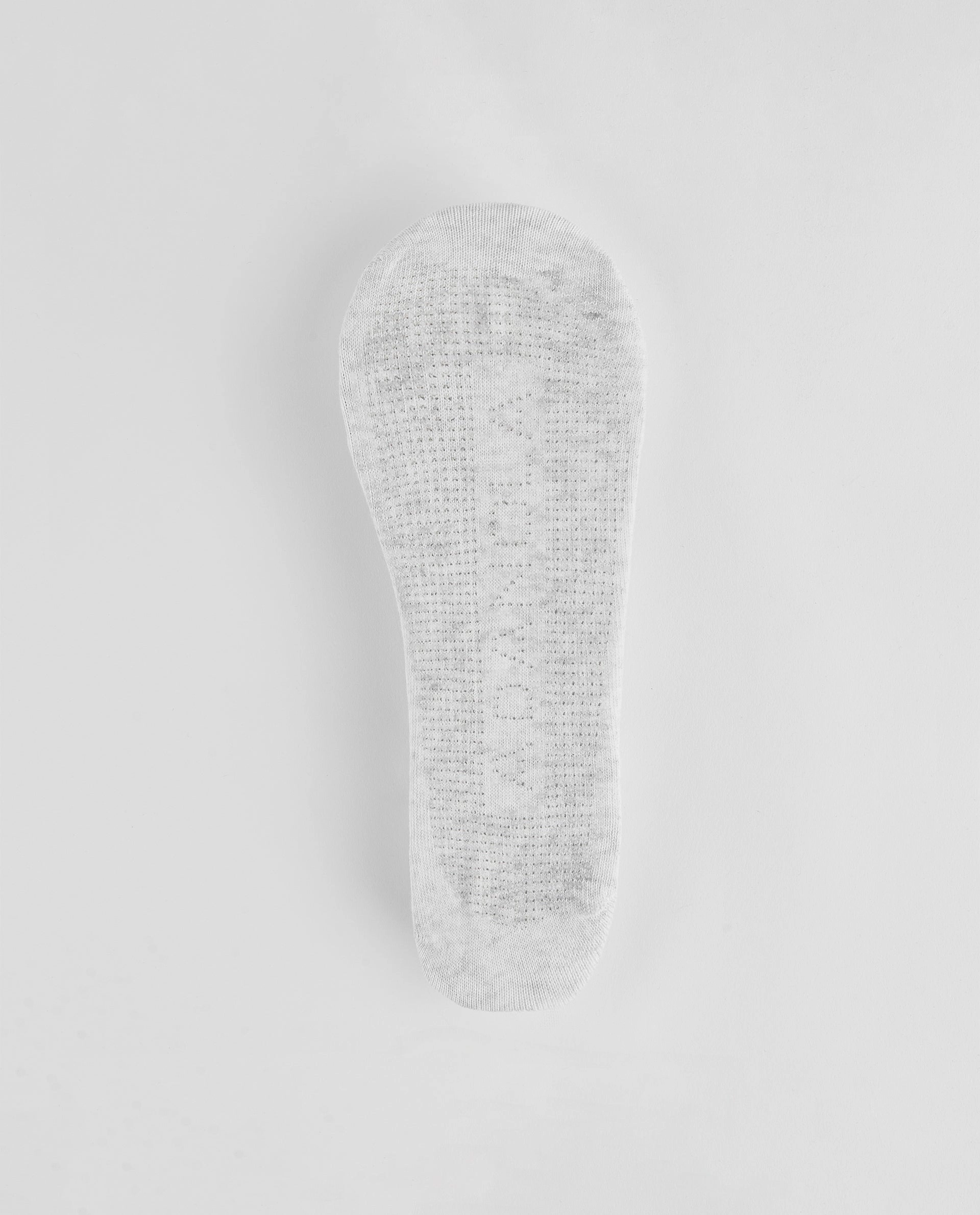 Pilates Grip Socks - Light Grey Melange